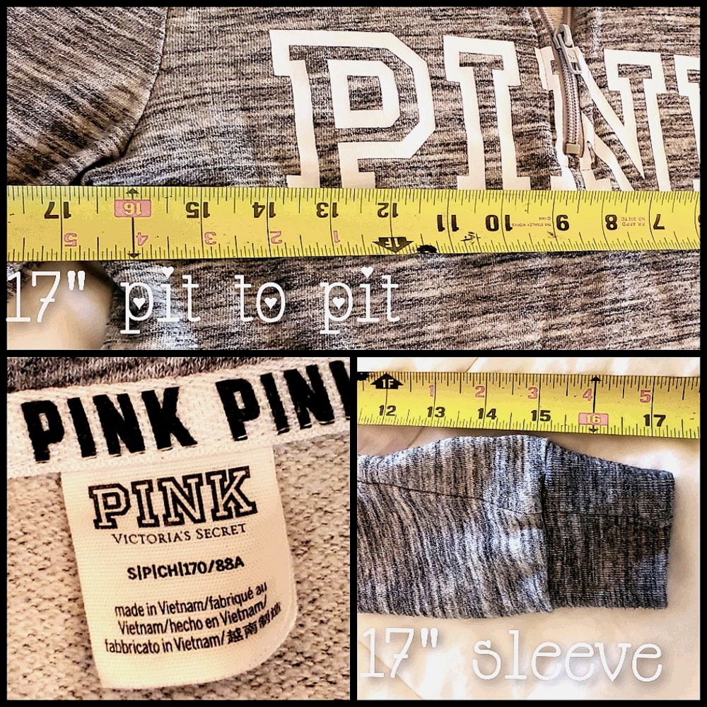PINK Victoria's Secret half zip pullover sweater S - Picture 10 of 12